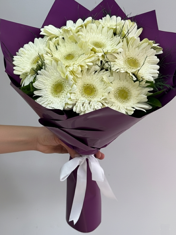 Beyaz Gerbera Buketi