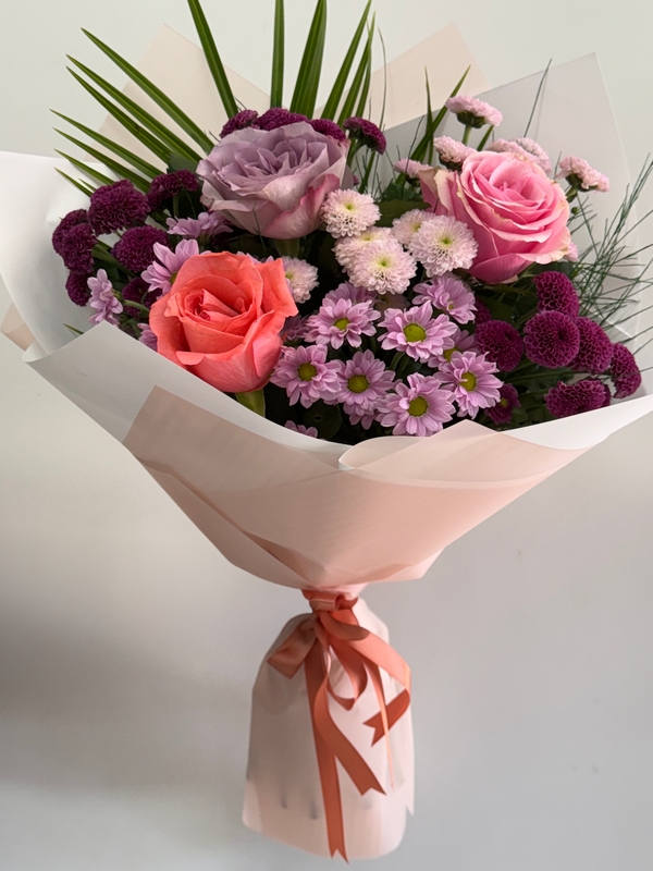 Renkli Gül Papatya Buketi